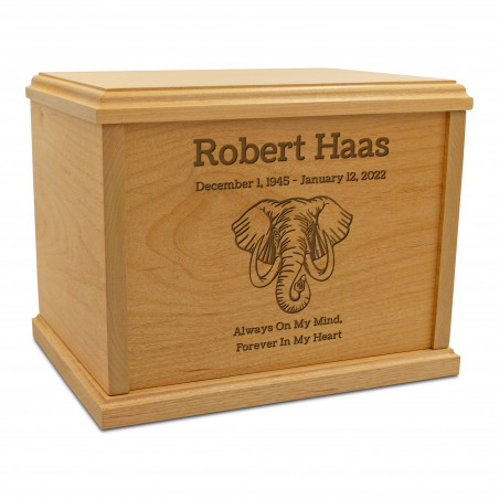 Elephant Cremation Urn - Signature Alder