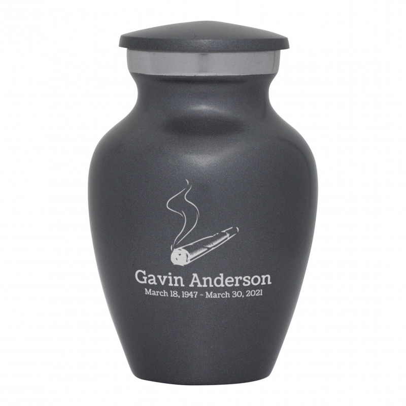 Marijuana Joint Keepsake Urn - Gunmetal Gray
