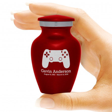 Gaming Controller Keepsake Urn - Ruby Red