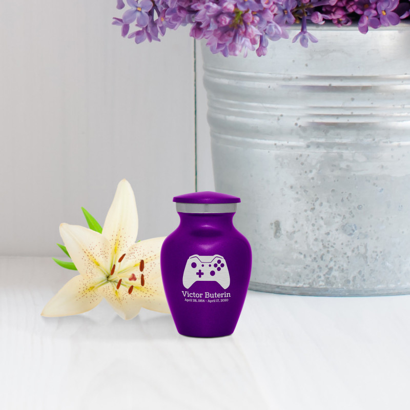 Wireless Controller Keepsake Urn - Purple Luster