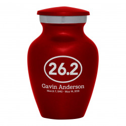 Marathon 26.2 Running Keepsake Urn - Ruby Red