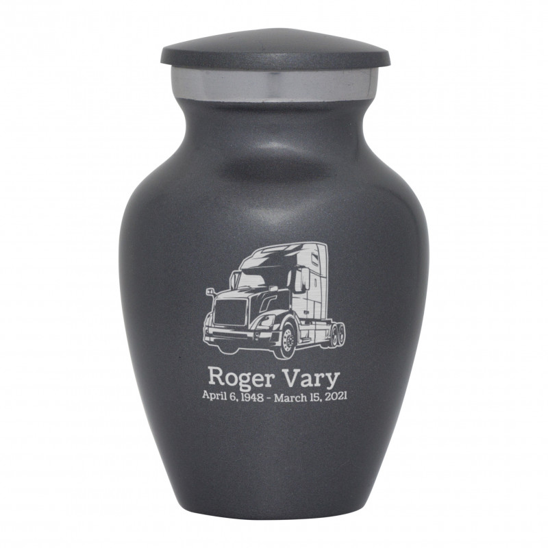 Semi Truck II Keepsake Urn - Gunmetal Gray