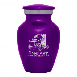 Semi Truck II Keepsake Urn - Purple Luster