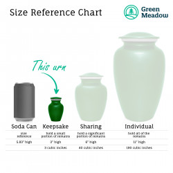 Marijuana Holding Hands Keepsake Urn - Shamrock Green