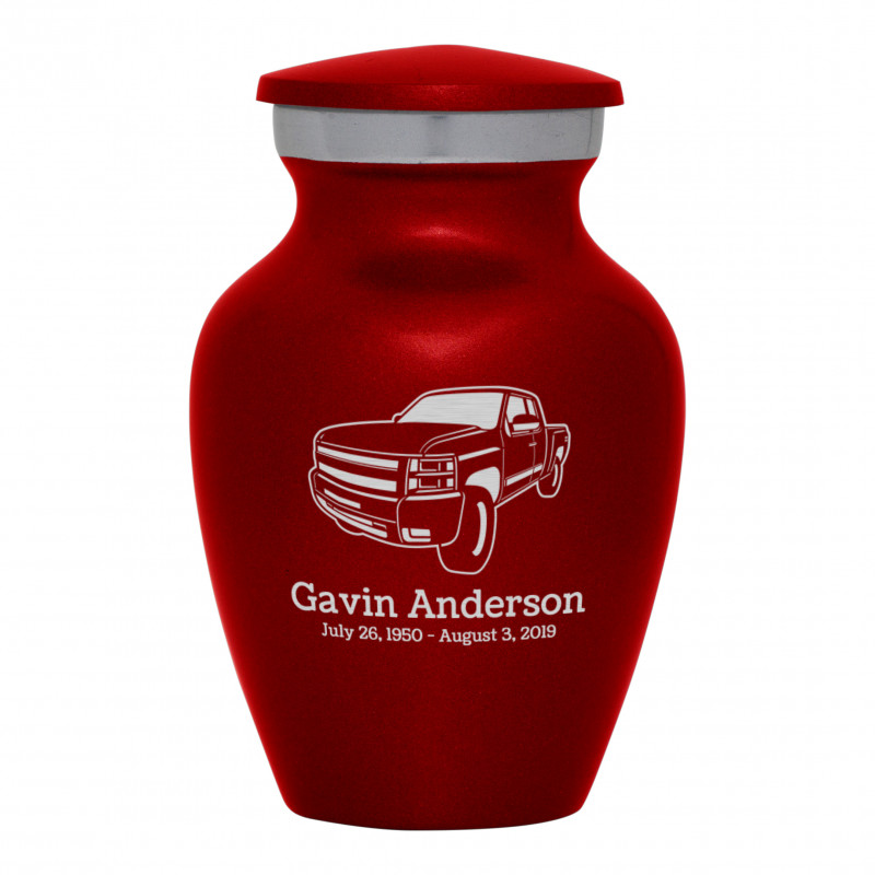 Truck I Keepsake Urn - Ruby Red