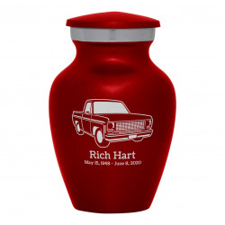 Truck II Keepsake Urn - Ruby Red