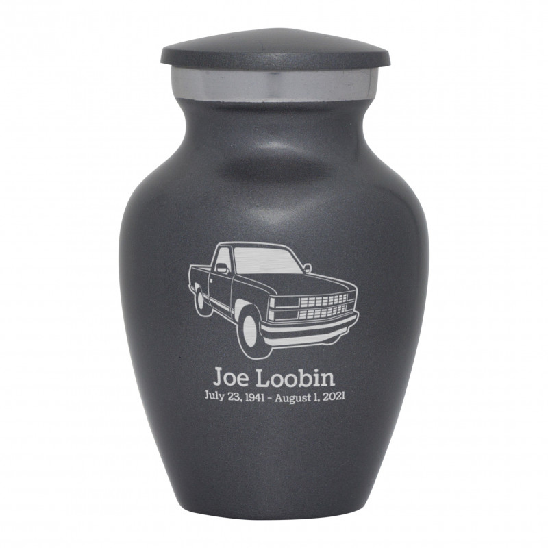 Truck V Keepsake Urn - Gunmetal Gray