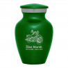 Motorcycle II Keepsake Urn - Shamrock Green