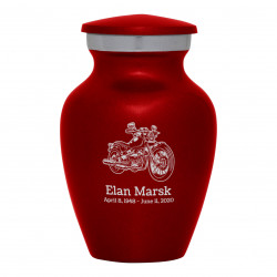 Motorcycle II Keepsake Urn - Ruby Red