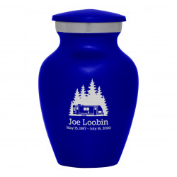Travel Trailer Camper Keepsake Urn - Midnight Blue