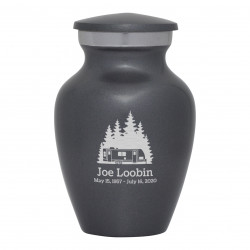 Travel Trailer Camper Keepsake Urn - Gunmetal Gray