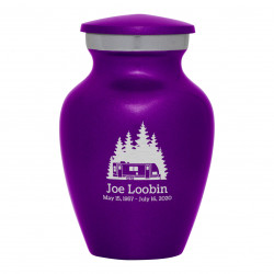 Travel Trailer Camper Keepsake Urn - Purple Luster