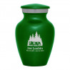 Travel Trailer Camper Keepsake Urn - Shamrock Green