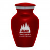 Travel Trailer Camper Keepsake Urn - Ruby Red