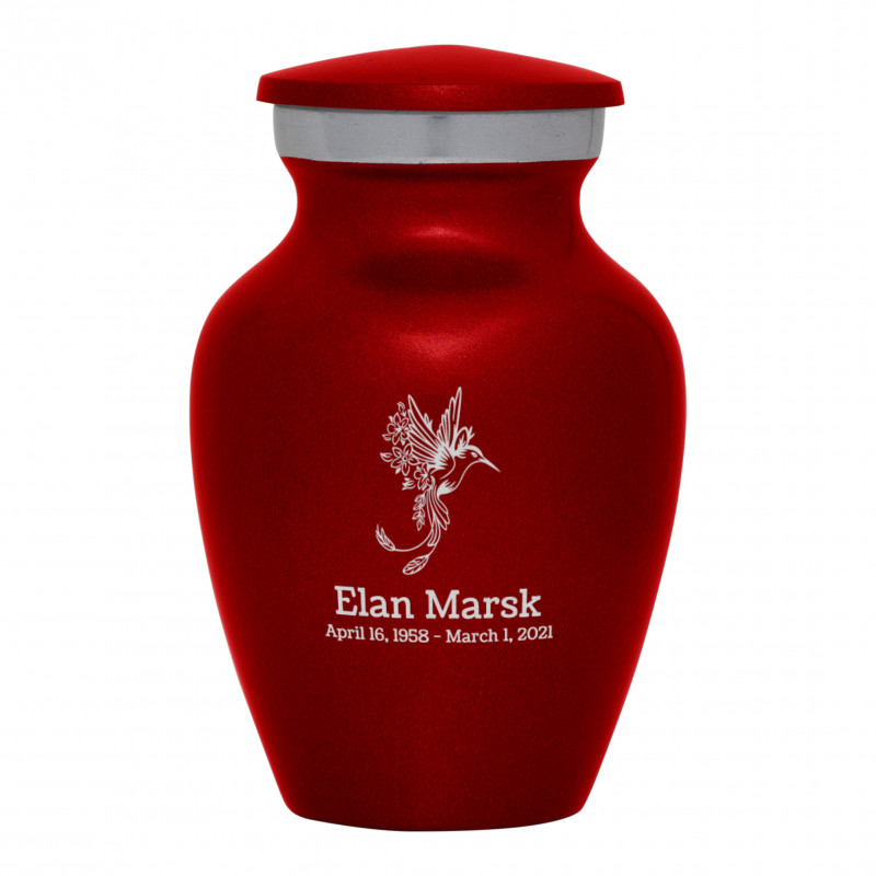 Natures Peace Hummingbird Keepsake Urn - Ruby Red