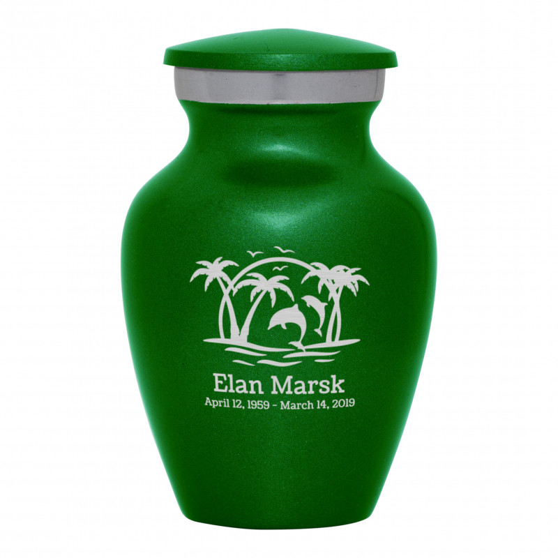 Endless Summer Sunset Keepsake Urn - Shamrock Green