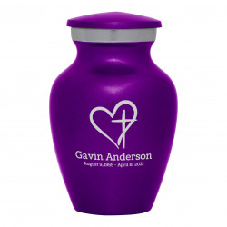 Love of Christ Keepsake Urn - Purple Luster