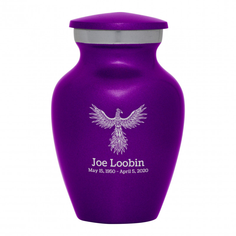 Phoenix Keepsake Urn - Purple Luster