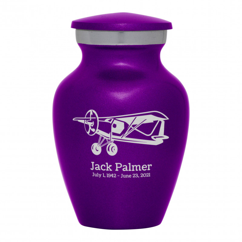 Bush Plane Keepsake Urn - Purple Luster