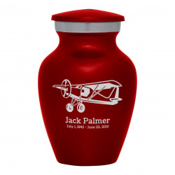 Bush Plane Keepsake Urn - Ruby Red