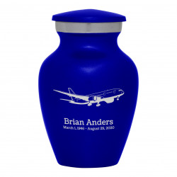 Commercial Airplane Keepsake Urn - Midnight Blue