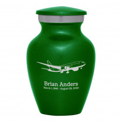 Commercial Airplane Keepsake Urn - Shamrock Green