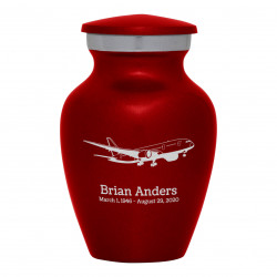 Commercial Airplane Keepsake Urn - Ruby Red