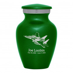 Fighter Jet Plane Keepsake Urn - Shamrock Green