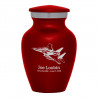 Fighter Jet Plane Keepsake Urn - Ruby Red