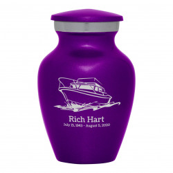 Boat Keepsake Urn - Purple Luster