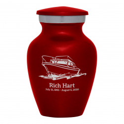 Boat Keepsake Urn - Ruby Red