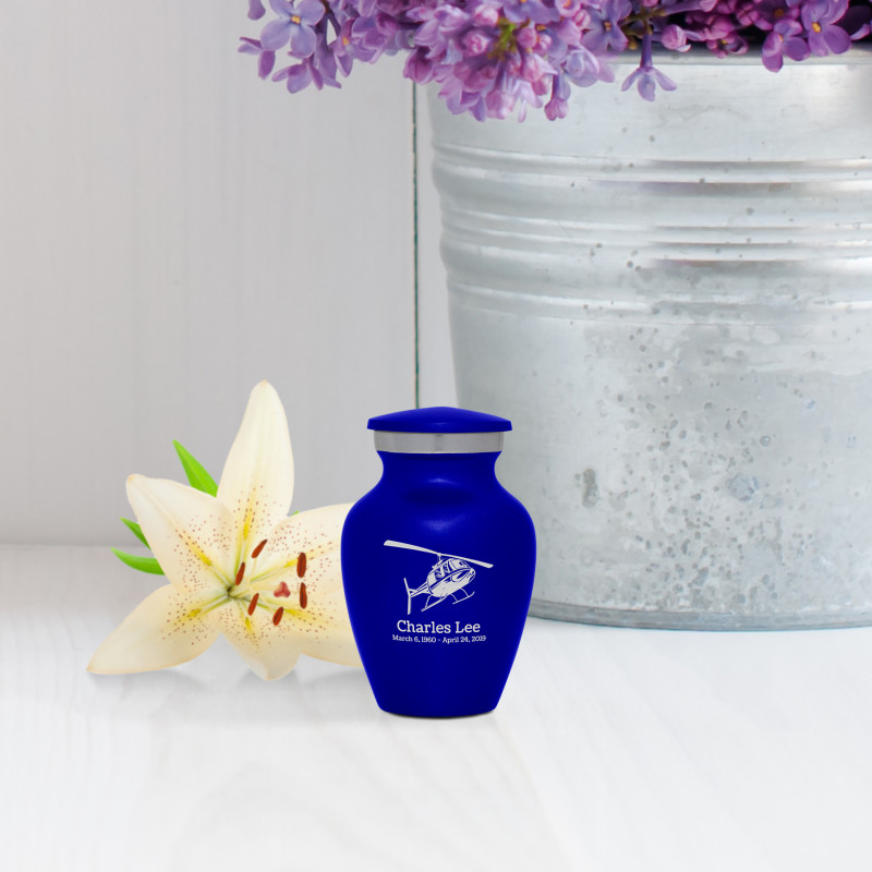 Helicopter Keepsake Urn - Midnight Blue