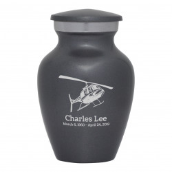 Helicopter Keepsake Urn - Gunmetal Gray