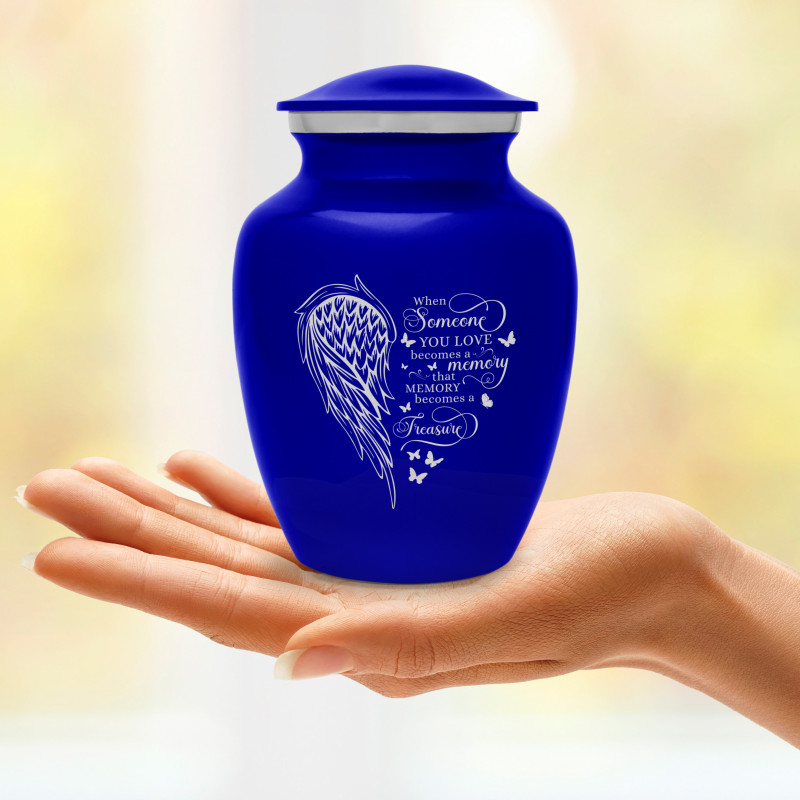 Memory Becomes a Treasure Sharing Urn - Midnight Blue