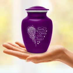 Memory Becomes a Treasure Sharing Urn - Purple Luster