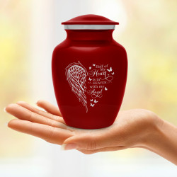 Heart Is In Heaven Sharing Urn - Ruby Red