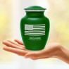 American Flag Sharing Urn - Shamrock Green