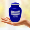 American Flag Sharing Urn - Midnight Blue