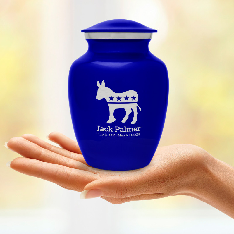 Democratic Donkey Sharing Urn - Midnight Blue