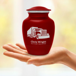 Semi Truck Sharing Urn - Ruby Red