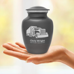 Semi Truck Sharing Urn - Gunmetal Gray