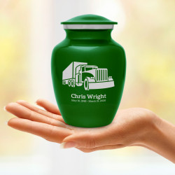 Semi Truck Sharing Urn - Shamrock Green