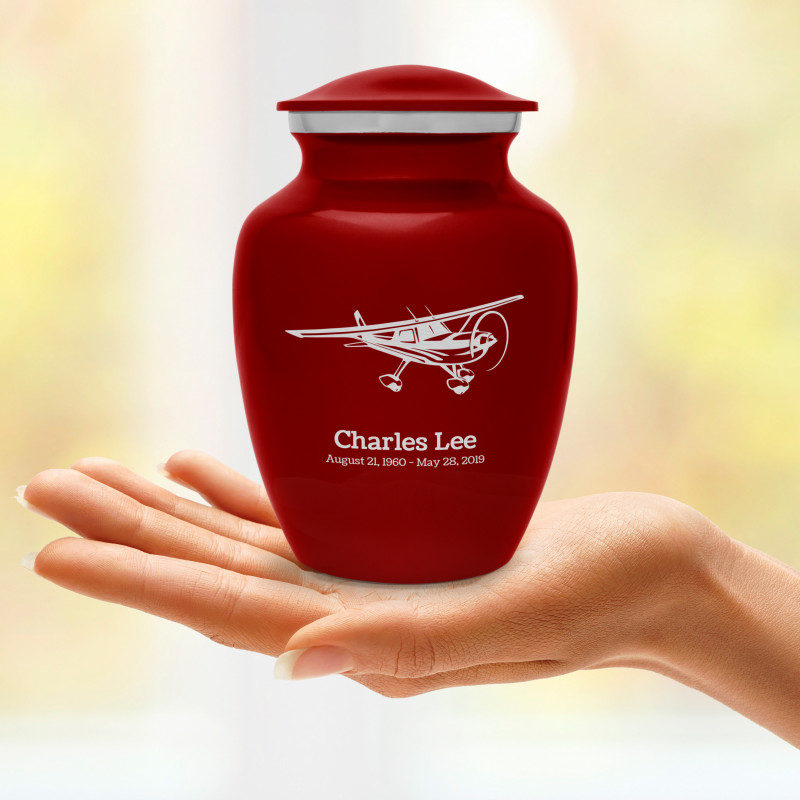 Airplane Sharing Urn - Ruby Red