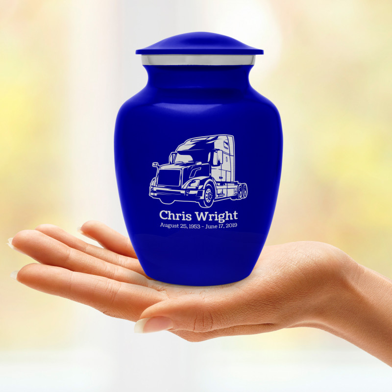 Semi Truck II Sharing Urn - Midnight Blue
