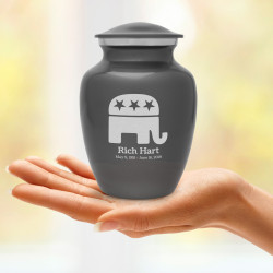 Republican Elephant Sharing Urn - Gunmetal Gray