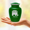 Republican Elephant Sharing Urn - Shamrock Green