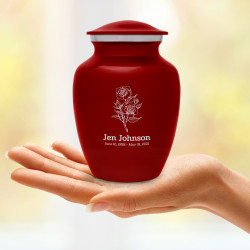 Rose Sharing Urn - Ruby Red
