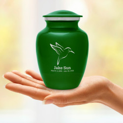 Hummingbird Sharing Urn - Shamrock Green