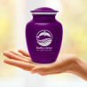 Dolphin Sharing Urn - Purple Luster