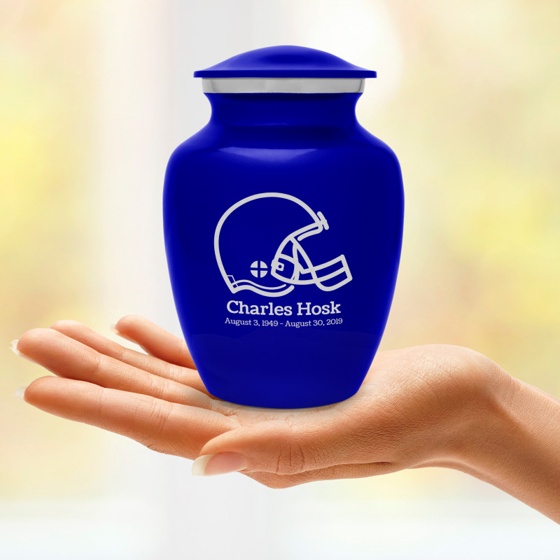 Football Helmet Sharing Urn - Midnight Blue